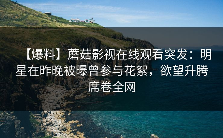 【爆料】蘑菇影视在线观看突发：明星在昨晚被曝曾参与花絮，欲望升腾席卷全网