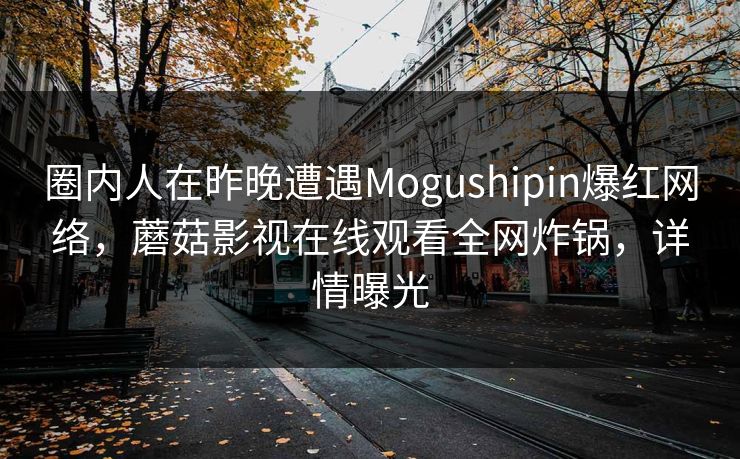 圈内人在昨晚遭遇Mogushipin爆红网络，蘑菇影视在线观看全网炸锅，详情曝光
